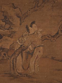 A Chinese painting by anonymous artist, ink and colour on paper, Qing dynasty.