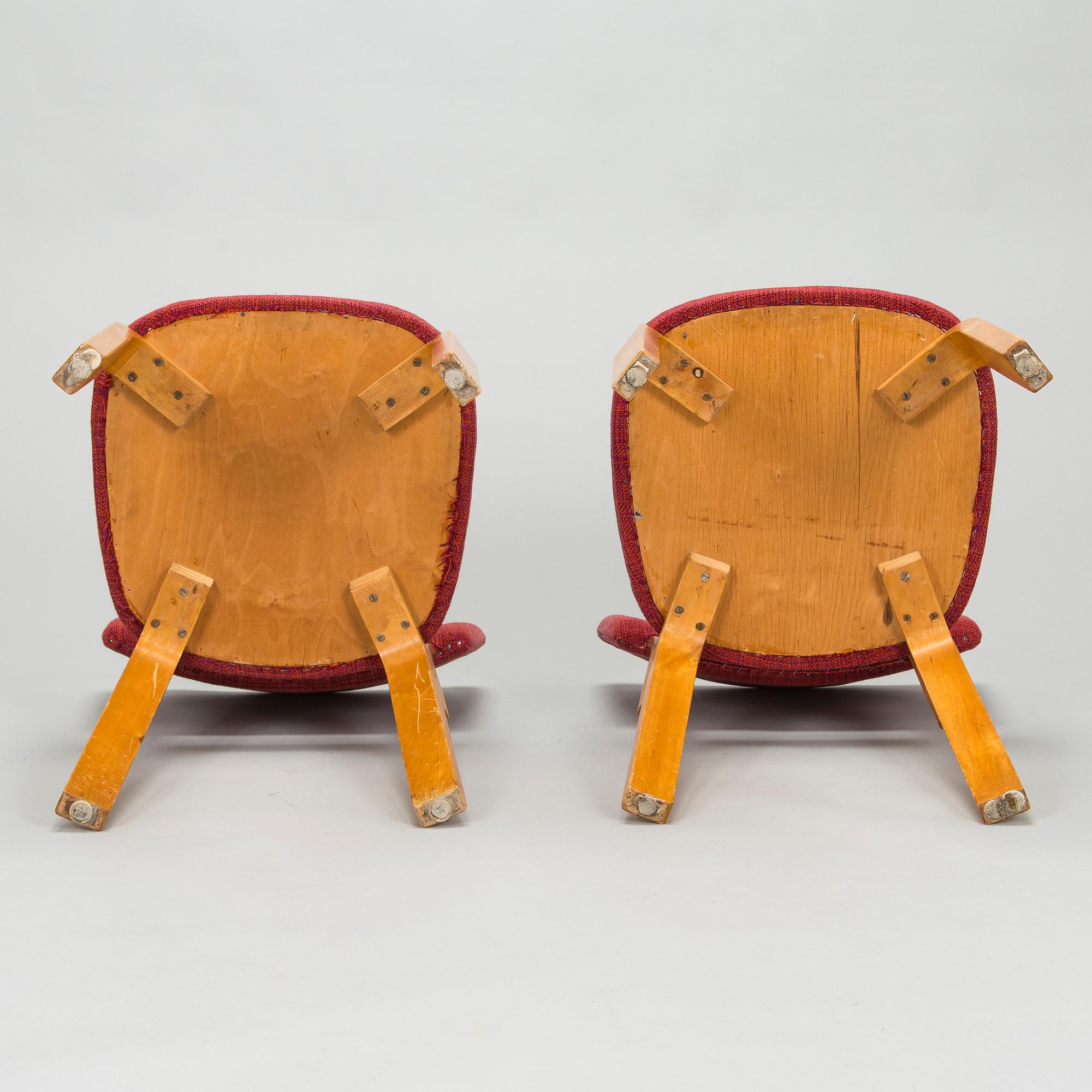 Alvar Aalto, A set of five mid-20th century '69' chairs for O.Y. Huonekalu- ja Rakennustyötehdas A.B.