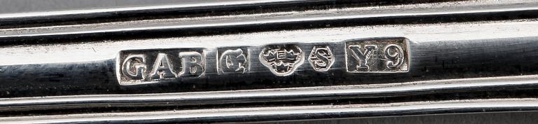 BESTICK, 50 st, silver, "Olga", GAB, Stockholm. Mestadels 1960/70-tal.