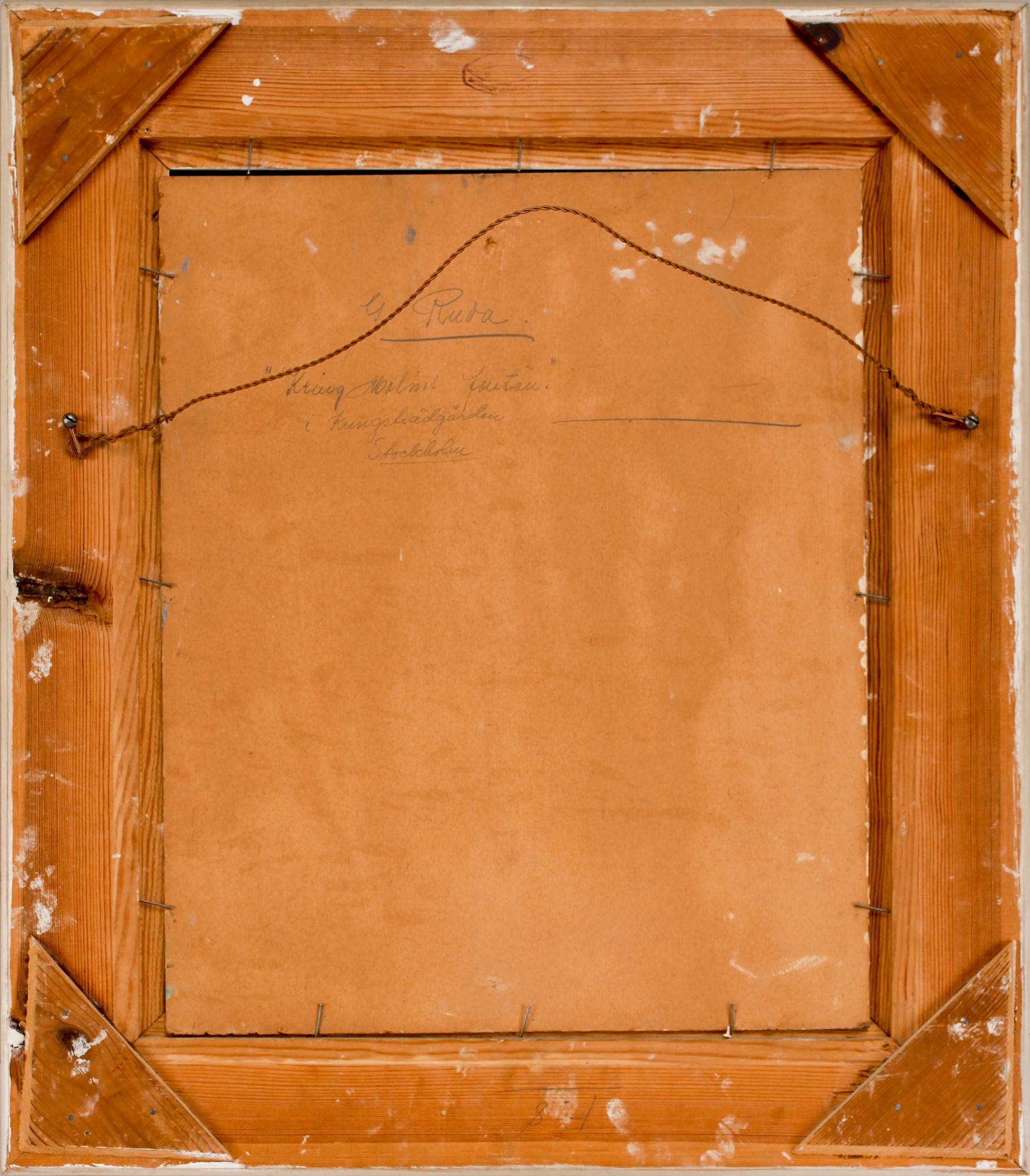 GUNNAR RUDA, olja på pannå, sign.