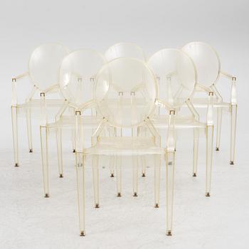 Philippe Starck, six 'Louis Ghost' armchairs, Kartell.