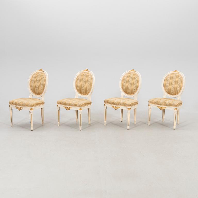 Chairs, 4 pcs, Gustavian style, Johan Ekman, second half of the 20th century.