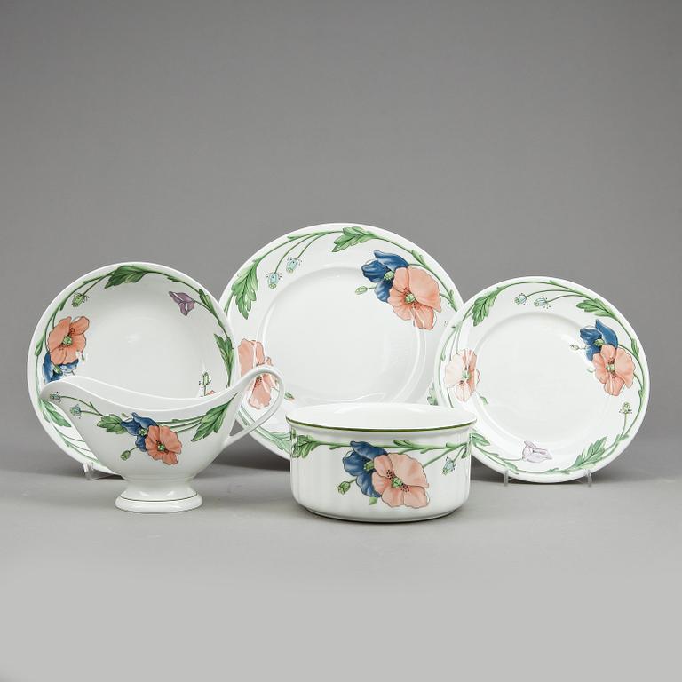 MATSERVIS, ca 32 delar, porslin, "Amapola", Villeroy & Boch.