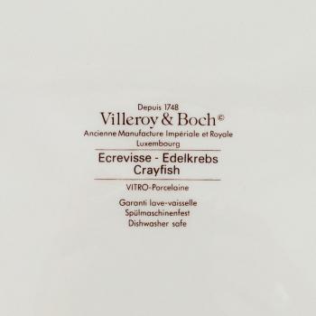 Tallrikar, 14 st, porslin, "Ecrevisse-Edelkrebs-Crayfish", Villeroy & Boch.