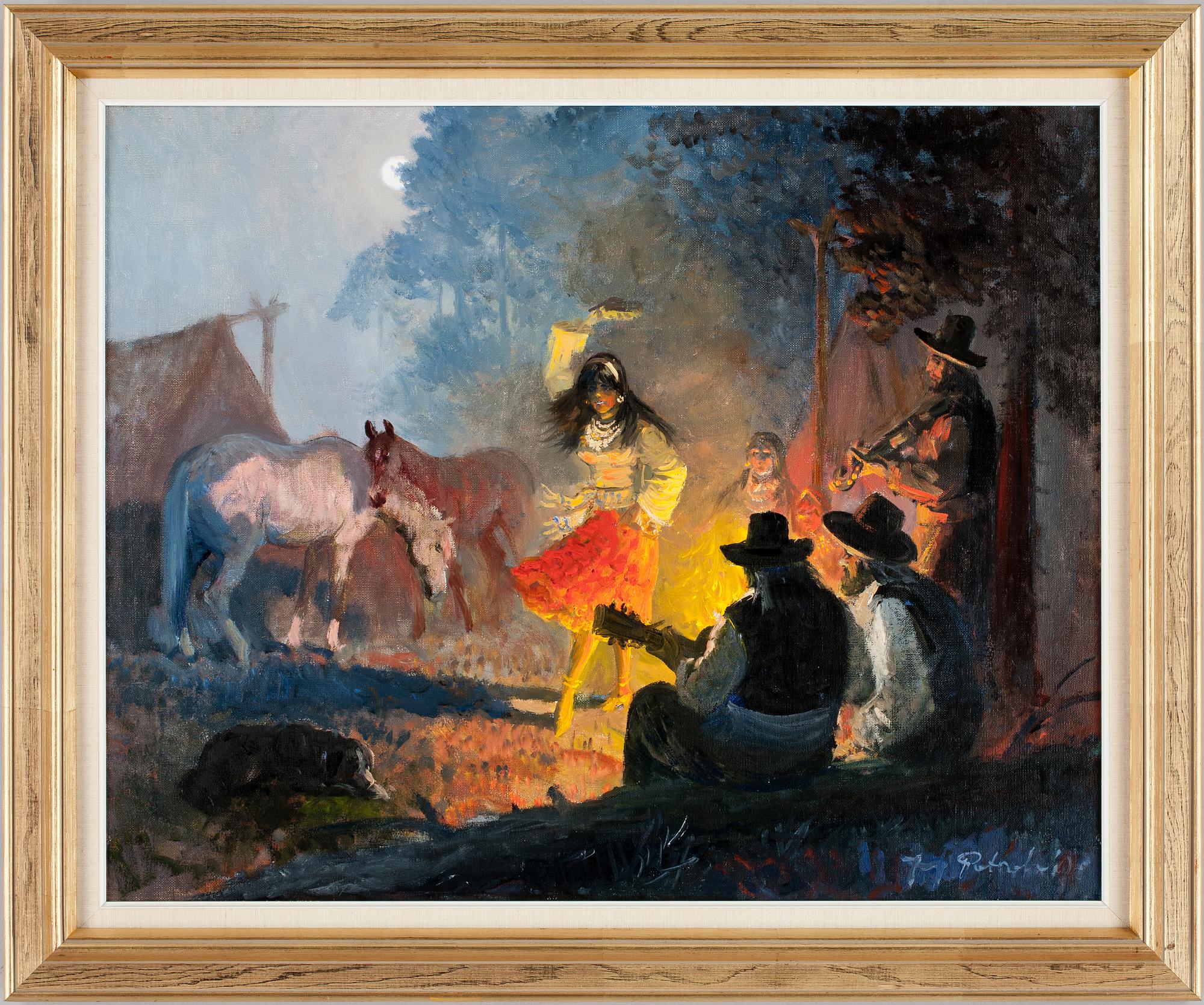 JERZY POTRZEBOWSKI, olja på duk. Sign.