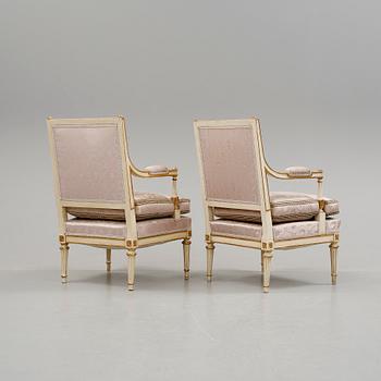 SALONGSGRUPP, 3 delar, Louis XVI-stil, Spanien, 1900-talets första hälft.