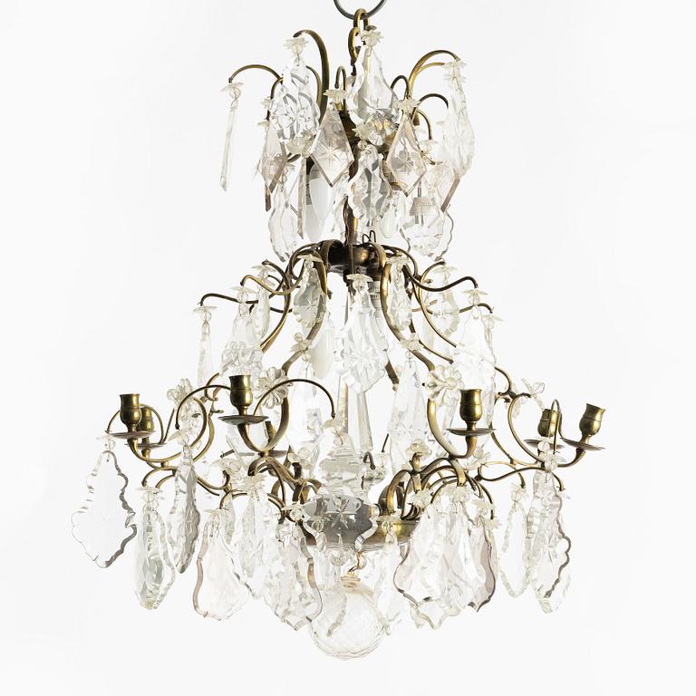 Chandelier, Rococo style, circa 1900.
