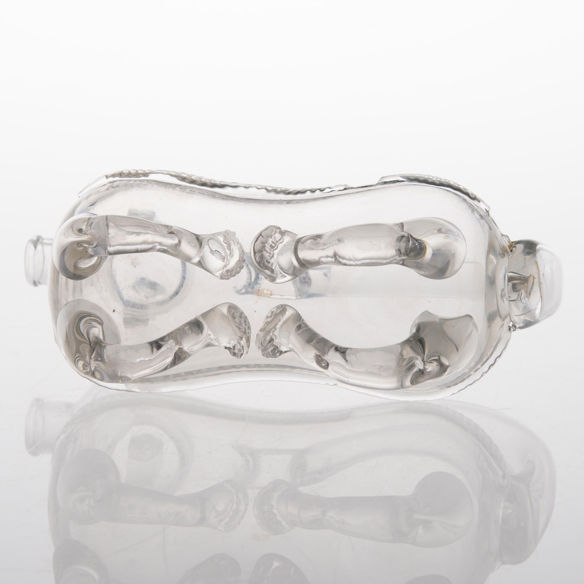 KARAFF, glas, Brännvinshund, 1900-tal.