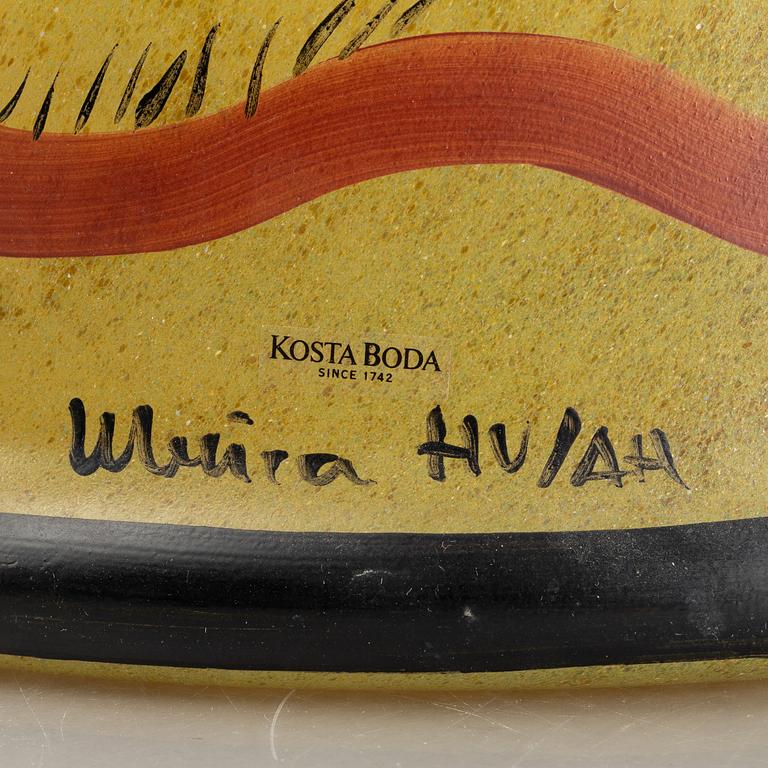 Ulrica Hydman-Vallien, skål, pokal och vas, glas, Kosta Boda.