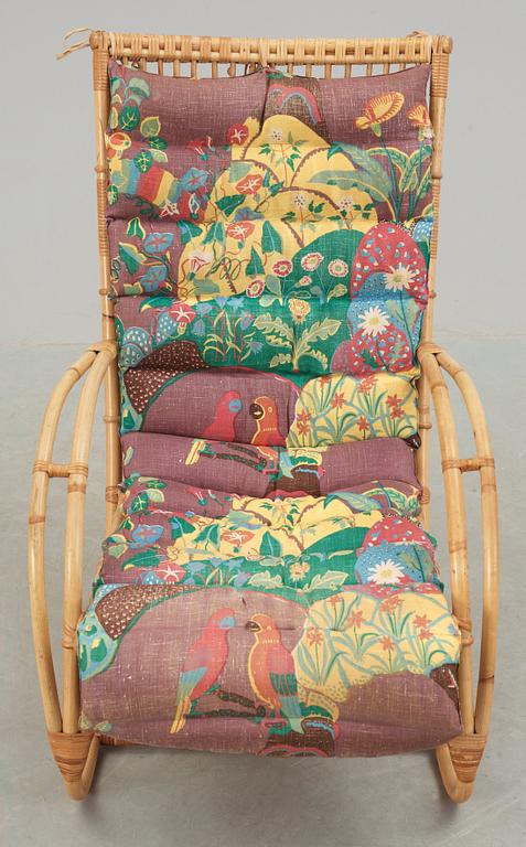 A Josef Frank rattan easy chair, Svenskt Tenn, 1950's.