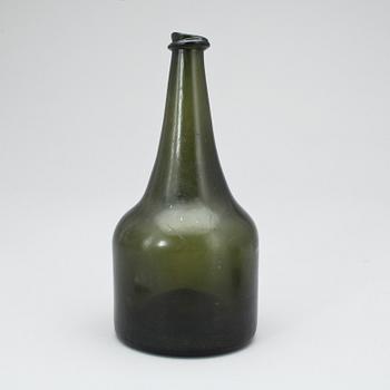 FLASKA, glas, Björknäs glasbruk, 1700-tal.