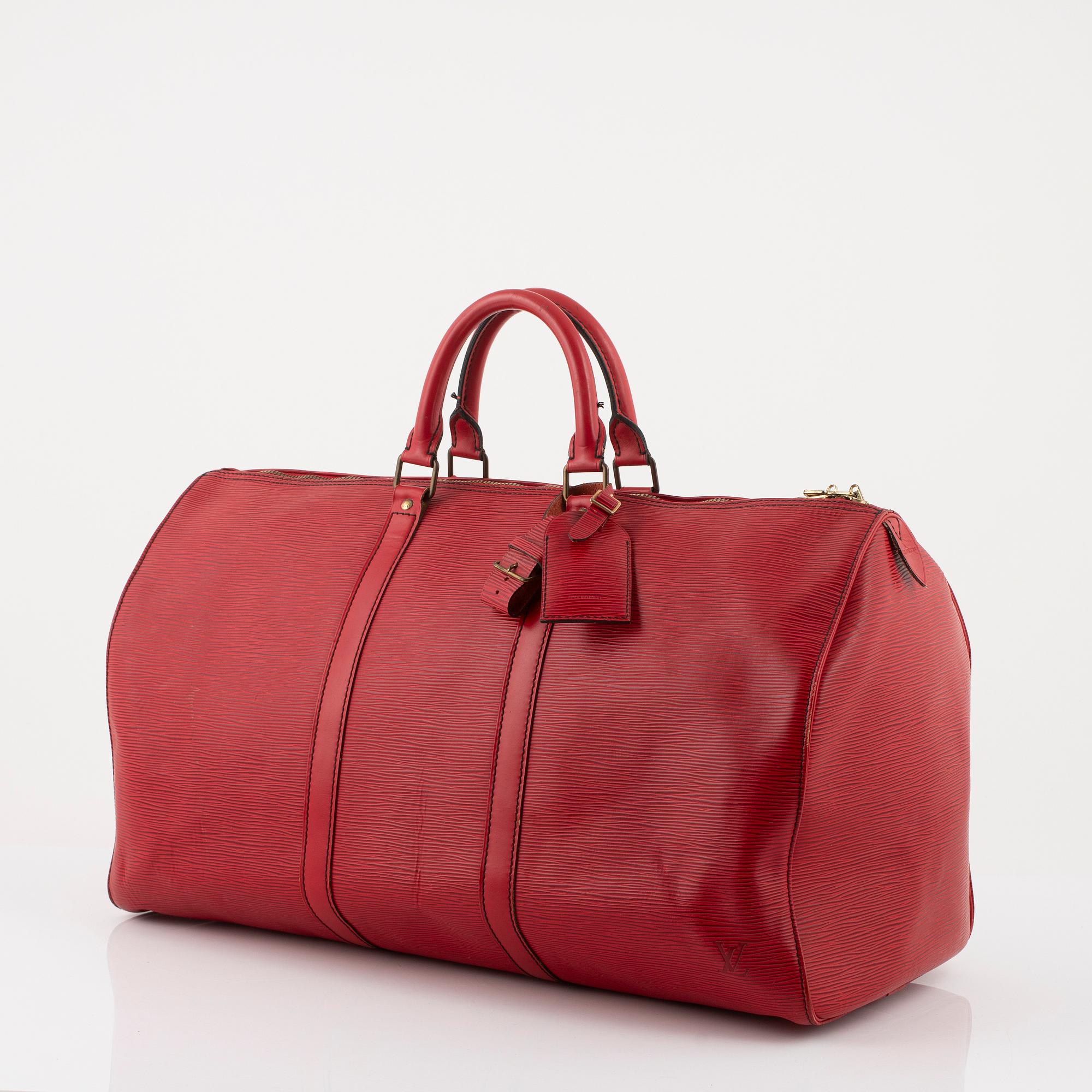 Louis Vuitton, weekendbag "Keepall Epi 50", 1990.