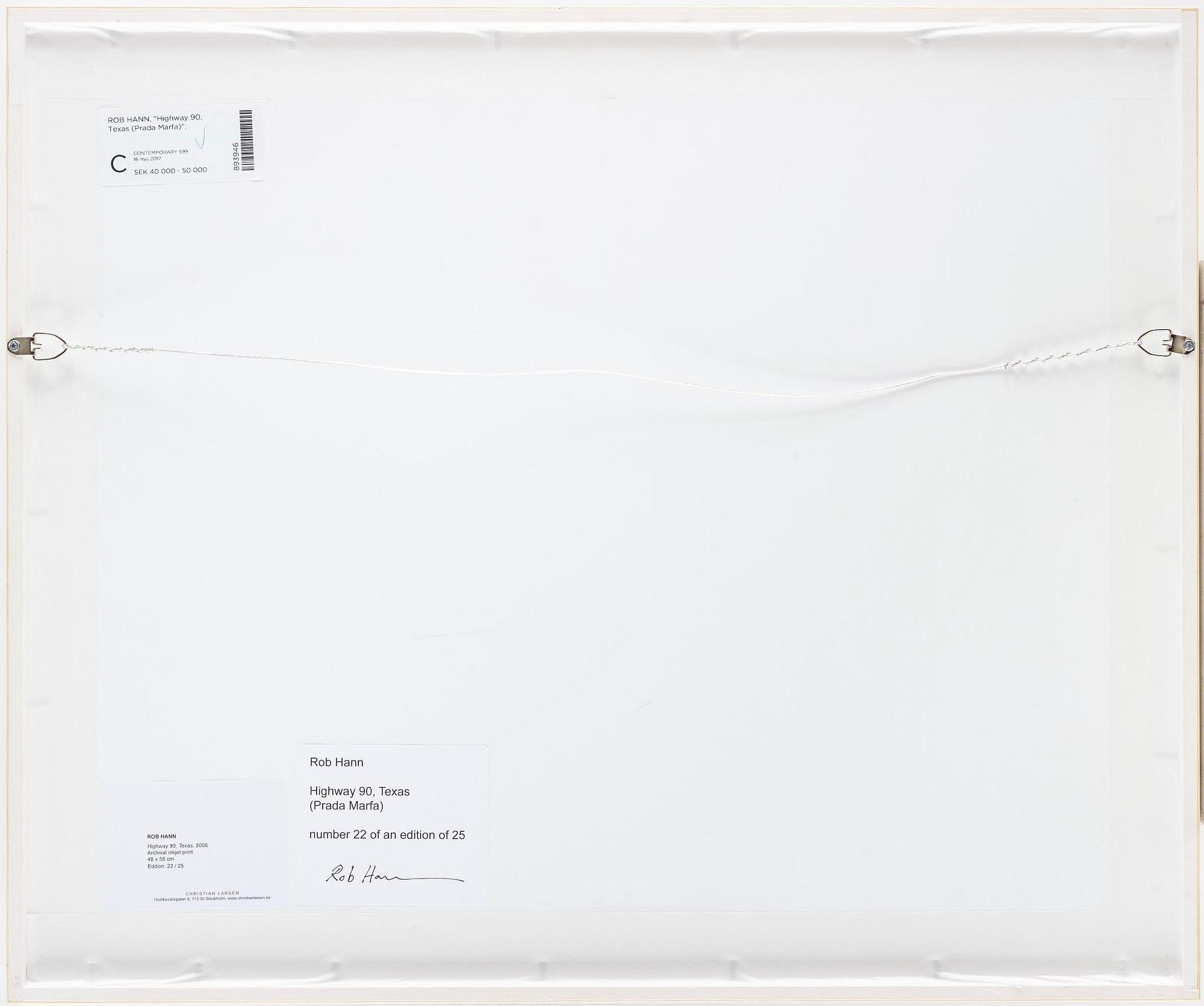 Rob Hann, "Highway 90, Texas (Prada Marfa)", 2013.