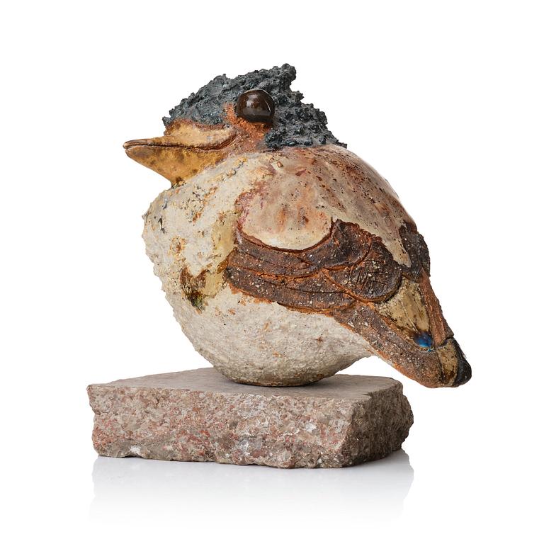 Tyra Lundgren, a stoneware sculpture of a bird, own workshop, 1978.