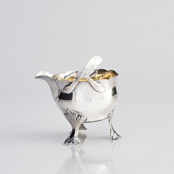 A Swedish Rococo silver Creamer, mark of Hobert Scharén, Vadstena 1777.