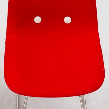 Chairs, 6 pcs, "Eyes"/"EJ 2", Johannes Foersom and Peter Hiort-Lorenzen, Erik Jørgensen, 2000s.