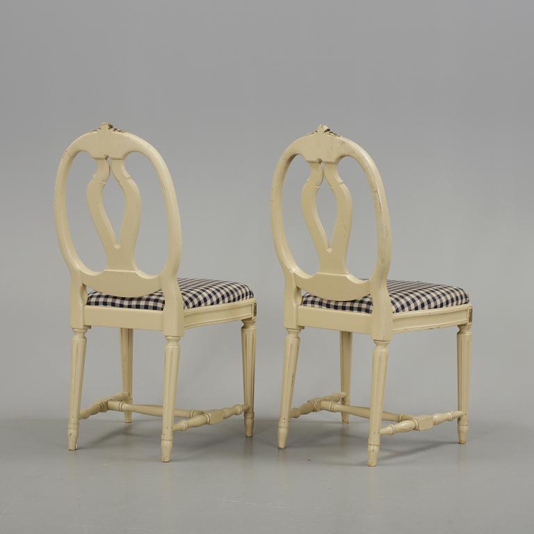 STOLAR, 6 st, gustaviansk stil, 1900-talets andra hälft.