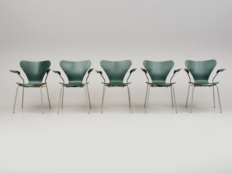 STOLAR, 5 st, "Sjuan", Arne Jacobsen, Fritz Hansen, 1971.