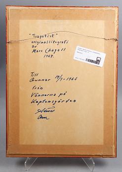 MARC CHAGALL, färglitografi, osign.
