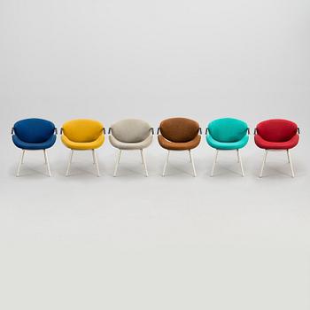 OLOF KETTUNEN, a set of 6 1960s armchairs for J. Merivaara, Finland.