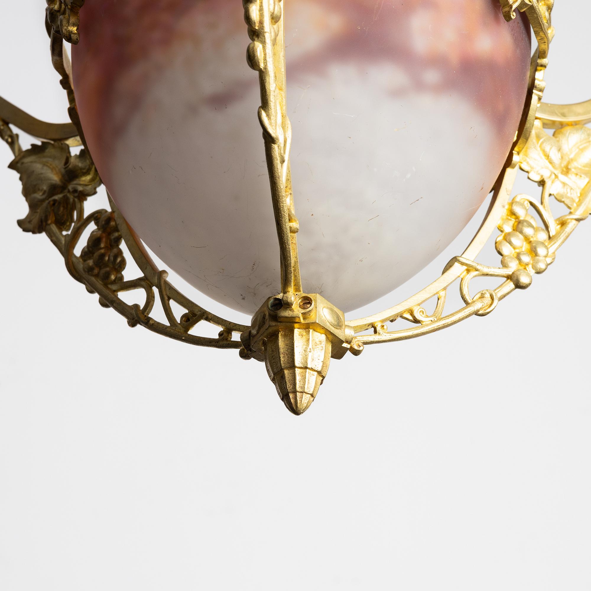 Ceiling lamp, Art Nouveau, early 20th century.