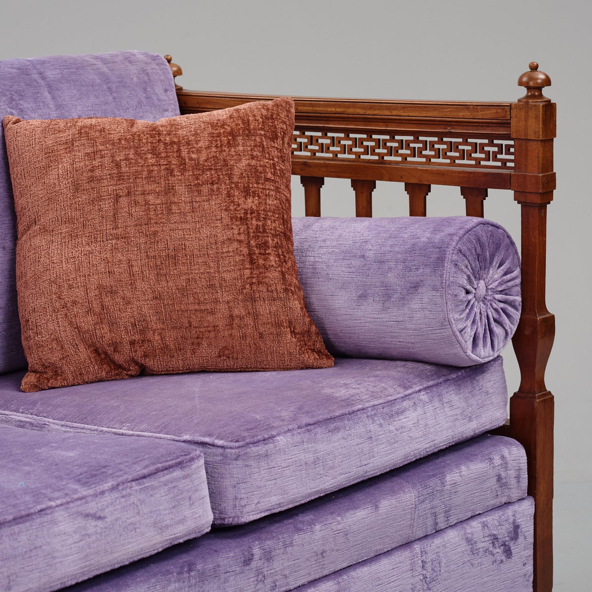 A late Gustavian mahogany sofa, Stockholm, late 18th century.