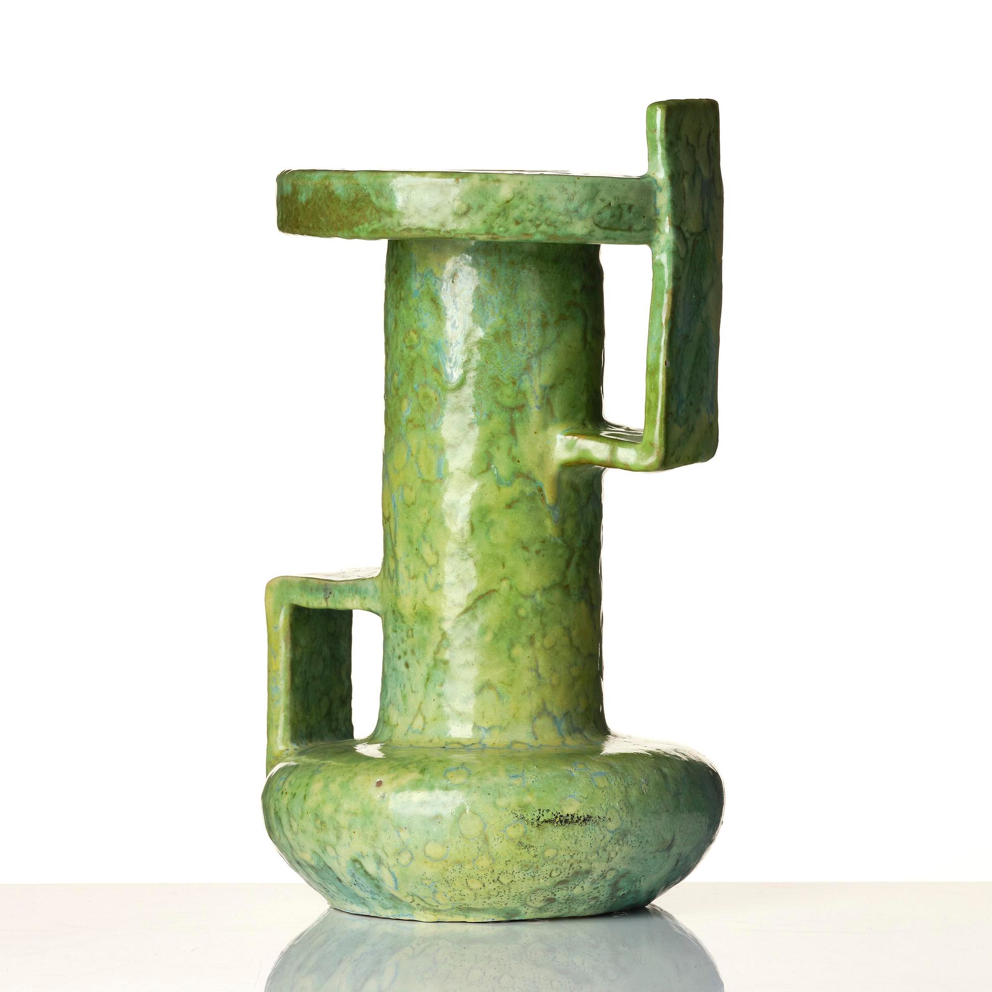 Allan Ebeling, a unique glazed ceramic vase, Torshälla, 1934.