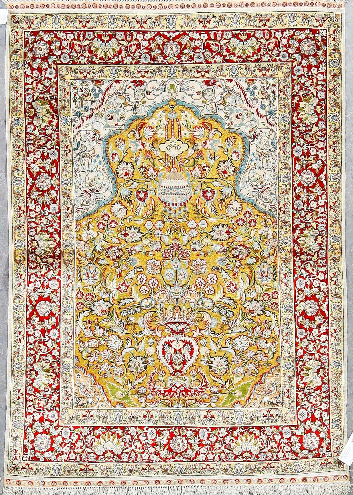 MATTA, silke orientalisk, figural, 140x100 cm.