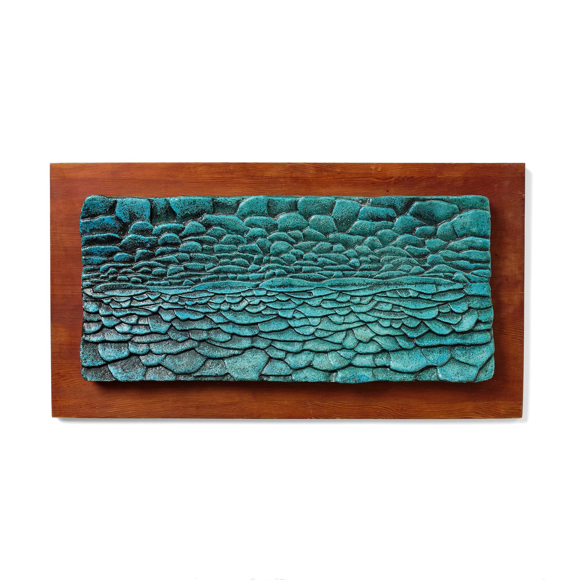 Hans Hedberg, a faience wall relief, Biot, France.