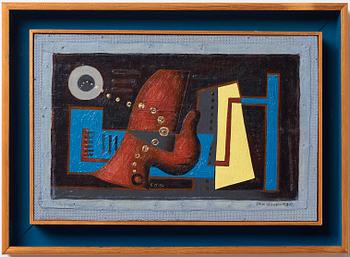Erik Olson, ERIK OLSON, canvas laid on panel, signed EO and dated -30 and signed Erik Olson and dated 1930.