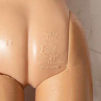 Barbie dolls, 4 pcs, along with clothes and accessories, Mattel, 1960s.