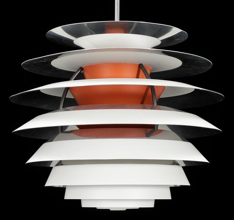TAKLAMPA, "PH Kontrast", Poul Henningsen för Louis Poulsen, Danmark, 1900-talets andra hälft. Höjd ca 40 cm.