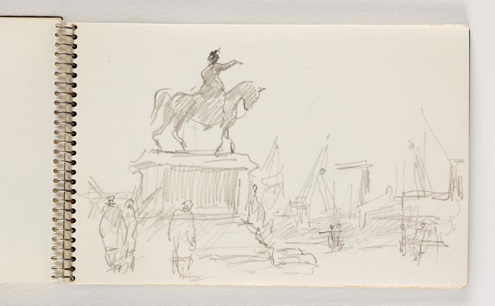 Lotte Laserstein, 10 små skissblock med teckningar.