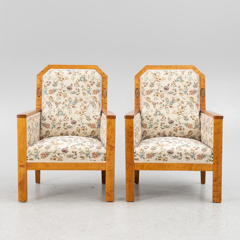 Armchairs, a pair, Jugend, 1910s/20s.