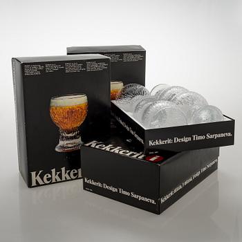 TIMO SARPANEVA, set of 12 'Ölkky' drinking glasses from Kekkerit (Party) series for Iittala.