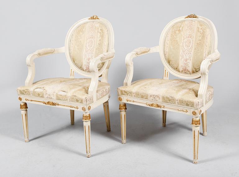 SALONGSGRUPP, 6 del, gustaviansk stil, 1900-talets första hälft.