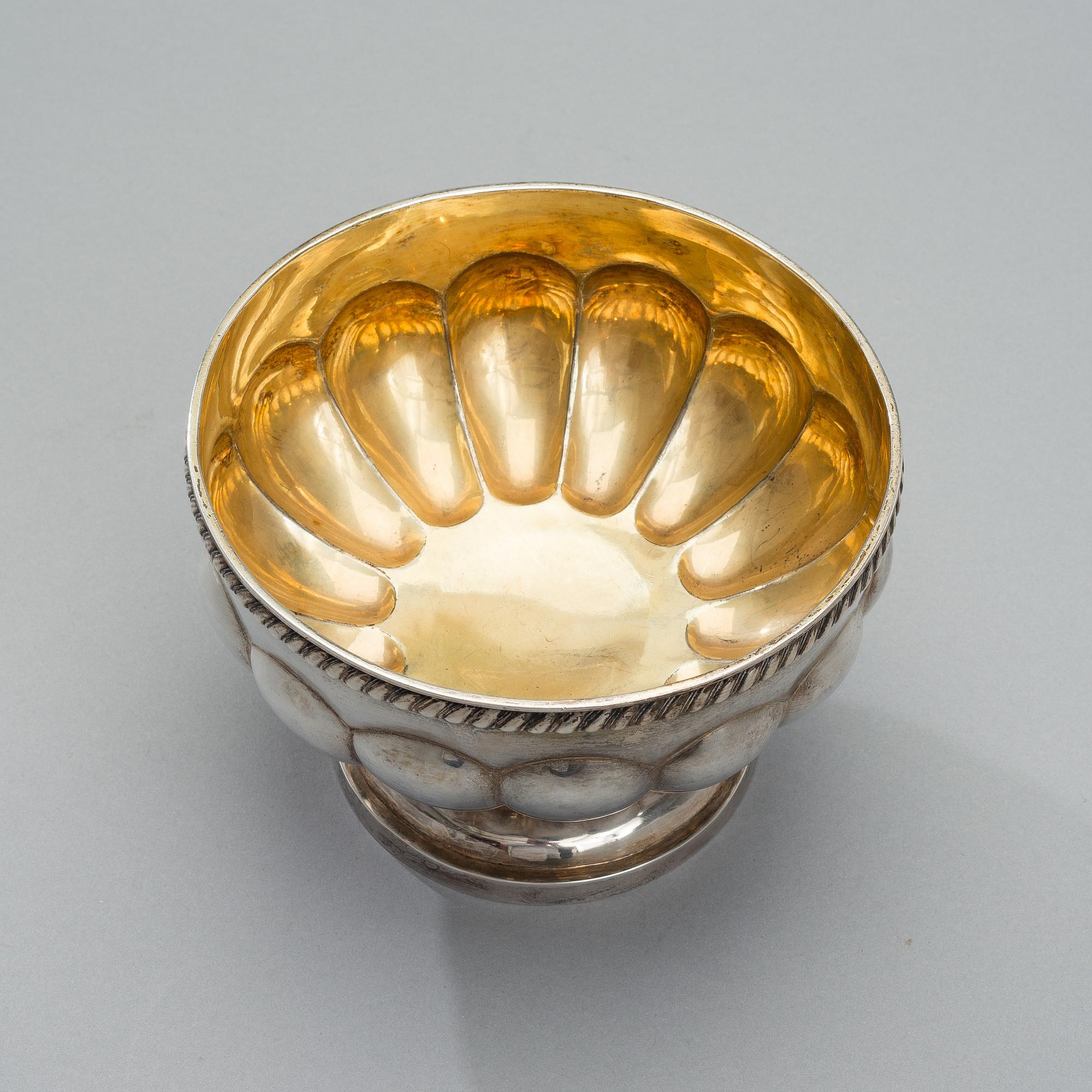 SKÅL, silver, biedermeier, Ryssland, St:Petersburg 1820-tal.