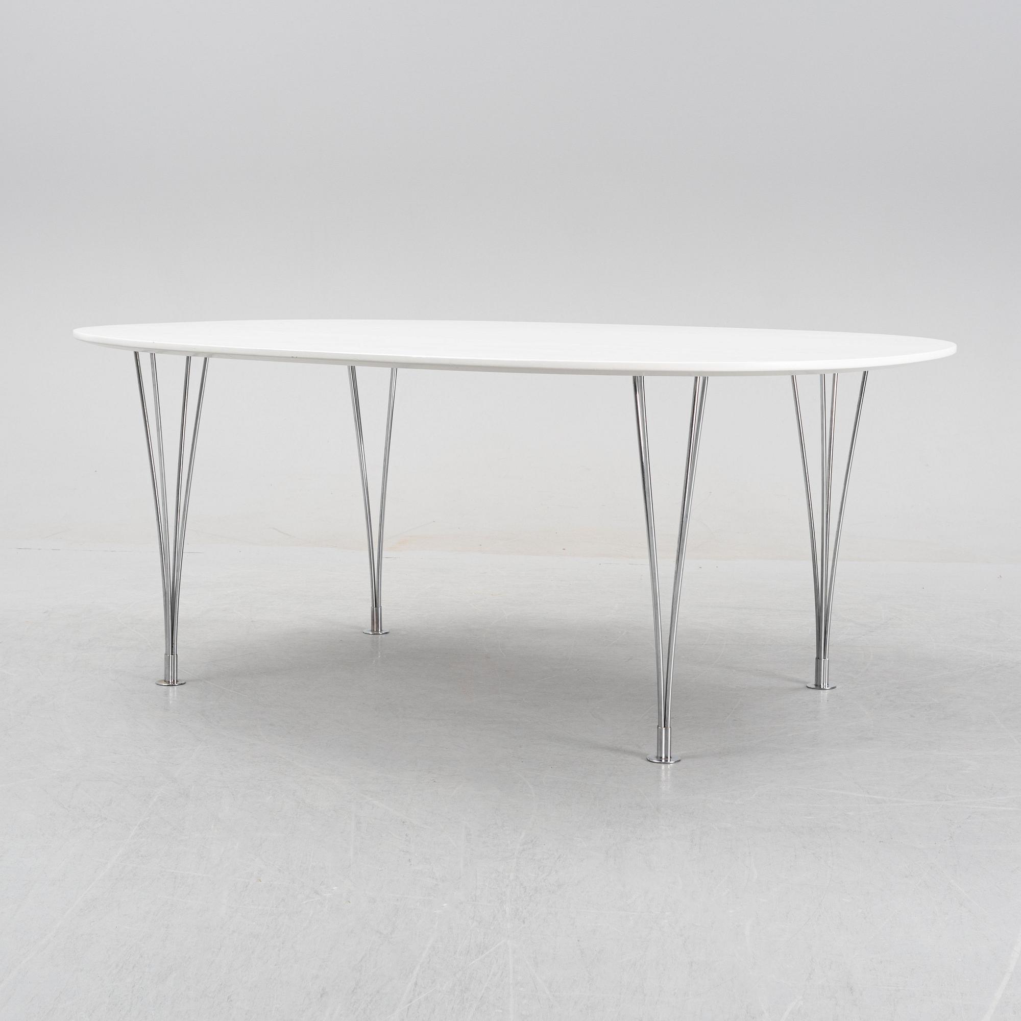 Bruno Mathsson & Piet Hein, a 'Superellips' dining table, Mathsson International, Värnamo.
