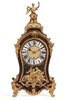 A French Régence mantel clock by Etienne Le Noir, active in Paris 1740.