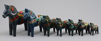 DALAHÄSTAR, 7 st, 1900-talets andra hälft.