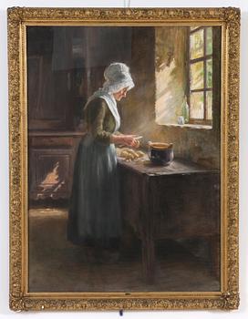 HUGO SALMSON, pastell, sign.