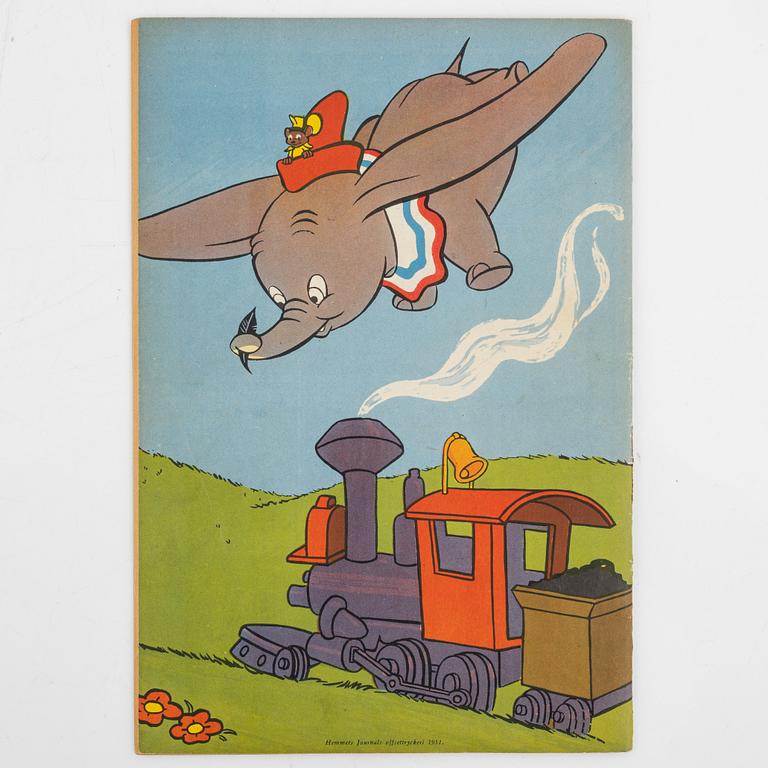 Serietidningar, "Kalle Anka & Co", 12 st, komplett årgång 1951.