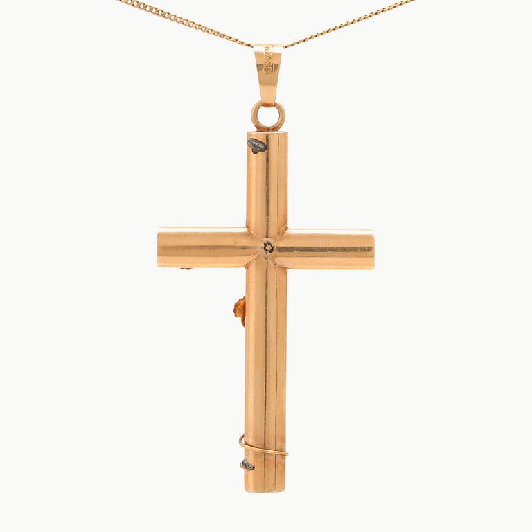 An 18K gold necklace with a seed pearl, Guldvaruaktiebolaget G. Dahlgren & Co 1894.