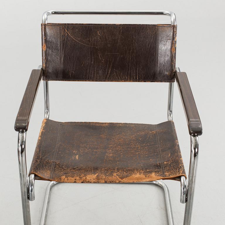 MARCEL BREUER, a pair of "B34" Thonet armchair.