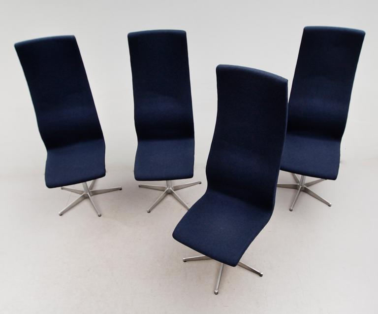 STOLAR, 4 st, "Oxford Chair", Arne Jacobsen, Fritz Hansen, 1980-tal.