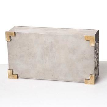 Herman Bergman's foundry, a pewter and brass box, Stockholm ca 1940.