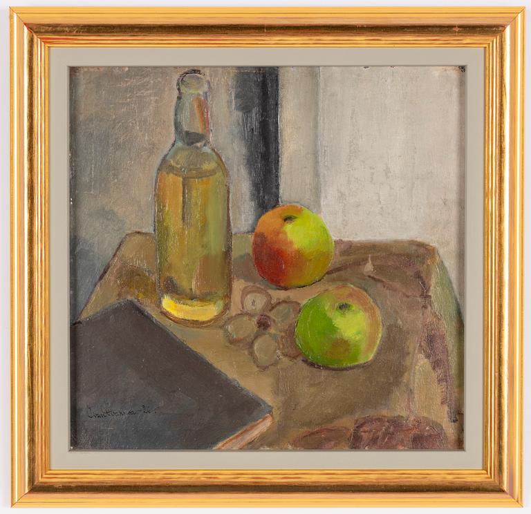 Ivan Ivarson, Still Life with Bottle and Apples.