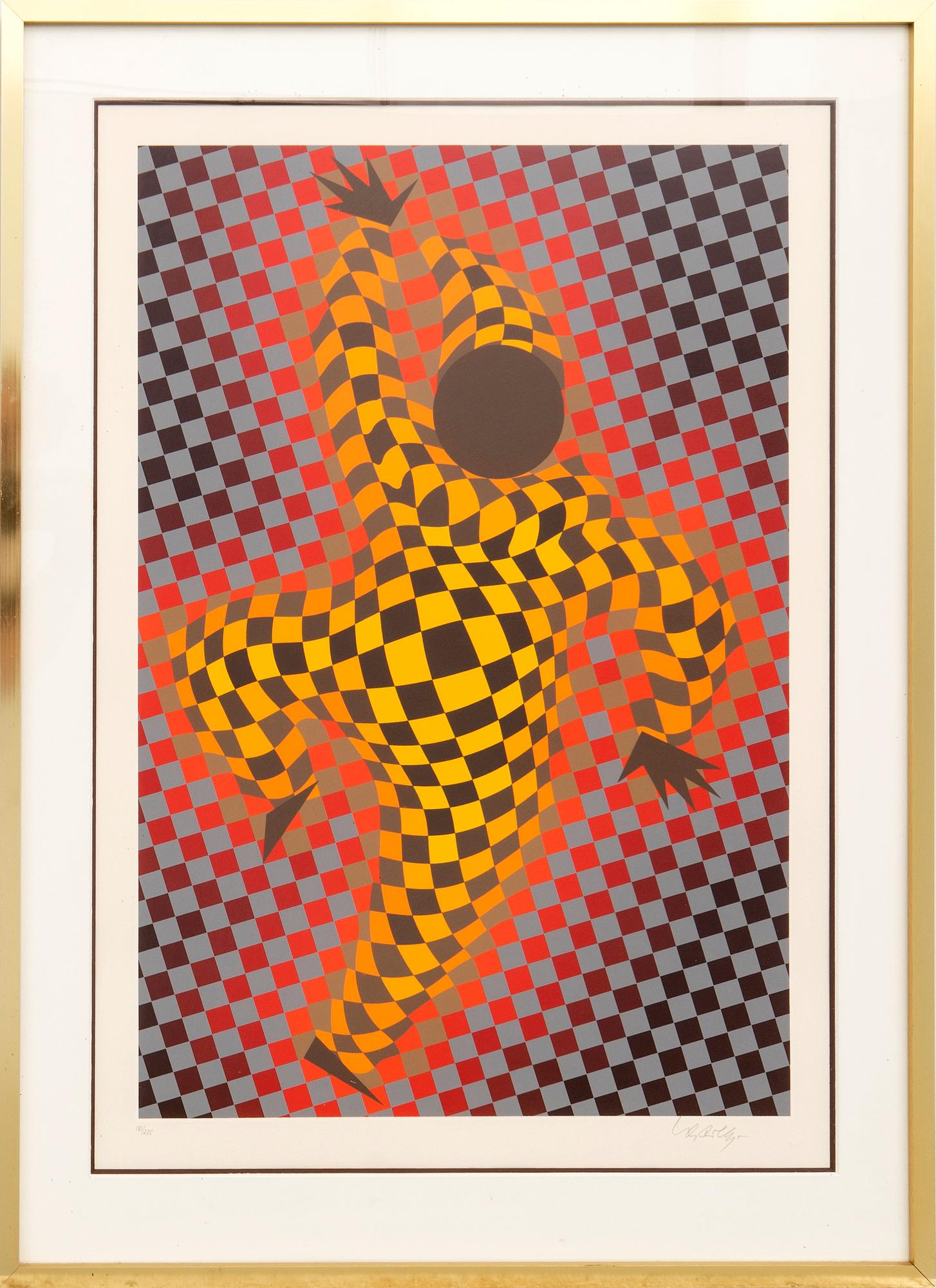 Victor Vasarely, "Harlekin" ur mappen "Figurativ".