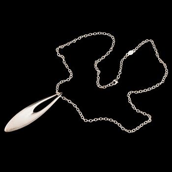 A sterling silver "Zephyr" pendant by Regitze Overgaard, for Georg Jensen, Denmark, after 1945.