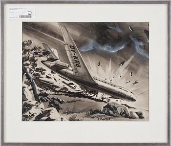 EUGEN SEMITJOV, 2 st, blandteknik, sign.